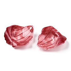 オペークアクリルパーツ  花  インディアンレッド  19~21x15.5~20x2~5mm  穴：1~1.5mm&nbsp;SACR-D007-01A-03
