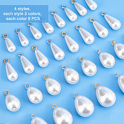 64Pcs 8 Style ABS Plastic Imitation Pearl Pendants&nbsp;KY-PH0001-60
