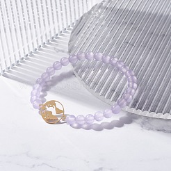 Natural Malaysia Jade(Dyed) Round Beads Stretch Bracelet&nbsp;BJEW-JB07223