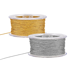 2色のナイロン糸2本  プラスチックボビン付き  Diy のジュエリー ビーズのブレスレットを作るため  ミックスカラー  1mm  1pc /カラー&nbsp;OCOR-PH0002-08B