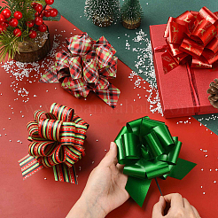 クリスマス用プラスチック製プルリボン 12色 12個  パーティー、お祭り、家の装飾に  ミックスカラー  100mm  1pc /カラー&nbsp;PL-FZCD2FD-01