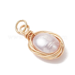 Natural Cultured Freshwater Pearl Potato Pendants&nbsp;PALLOY-JF04767