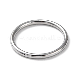 変色しない304ステンレススチール製シンプルプレーンバンド指輪、女性・男性用  ステンレス鋼色  1.7mm  内径：usサイズ7 1/4（17.5mm）&nbsp;RJEW-F152-01D-P