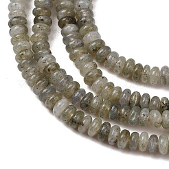 天然石ラブラドライトビーズ連売り  ロンデル  4~5x2mm  穴：0.8mm  約163~168個/連  14.96~15.35インチ（38~39cm）&nbsp;G-S366-091B