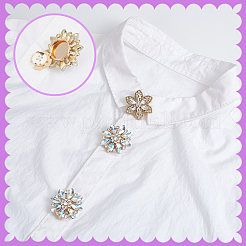 4Pcs 2 Style Alloy Glass Cufflinks&nbsp;HJEW-NB00232