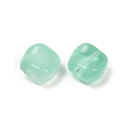 透明ガラスビーズ  ナゲット  焼き付け塗料  ミックスカラー  10.5x12x8mm  穴：1mm&nbsp;DGLA-E004-08A