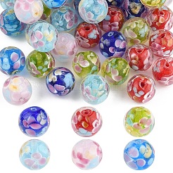 10Pcs Round Lampwork Beads&nbsp;LAMP-YW0001-60A
