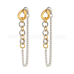 304 Stainless Steel Chain Tassel Stud Earrings for Women&nbsp;LS-IO3537-2