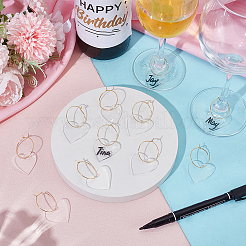 50Pcs Acrylic Wine Glass Label Ring&nbsp;AJEW-UN0002-48