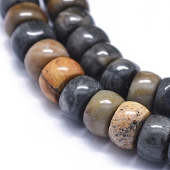 Natural Polychrome Jasper/Picasso Stone/Picasso Jasper Beads Strands&nbsp;G-K293-B06-B