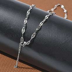 4.5MM 304 Stainless Steel Dapped Chain Necklaces&nbsp;NJEW-D328-03P-02