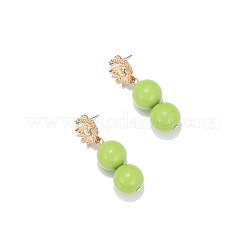 Alloy Resin Flower Stud Dangle Earrings for Women&nbsp;WG8B047-01