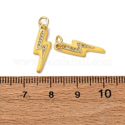 Brass Micro Pave Clear Cubic Zirconia Pendants&nbsp;ZIRC-A019-12G-A