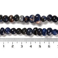 天然石ソーダライトビーズ連売り  ナゲット  タンブルストーン  4~9x8~11.5x7~10mm  穴：1mm  約54~58個/連  15.12~15.35インチ（38.4~39cm）&nbsp;G-G053-C04-01