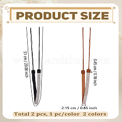 2Pcs 2 Colors Imitation Leather Hat Bands&nbsp;AJEW-LP0007-40