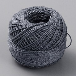 綿サイズ8のかぎ針編み糸  刺繍糸  レース手編み用のシルケット加工綿糸  グレー  0.5mm  約65.62~87.49ヤード（60~80m）/かせ&nbsp;OCOR-WH0071-89B