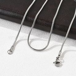Tarnish Resistant 304 Stainless Steel Snake Chain Necklaces&nbsp;STAS-M174-017P