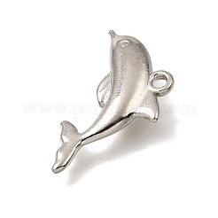 合金ペンダント  海洋動物のチャーム  プラチナ  イルカ  13.5x20x3.5mm  穴：1.6mm  約632個/1000g&nbsp;AL-CBA3B63-30D-P