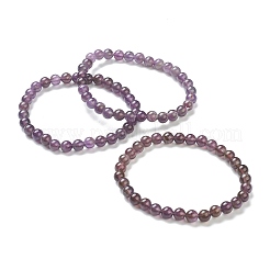 Natural Amethyst Beaded Stretch Bracelets&nbsp;X-BJEW-D446-B-47