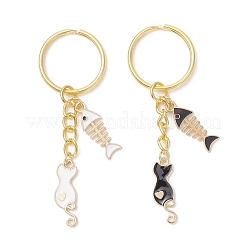2Pcs Alloy Enamel Pendant Keychains&nbsp;KEYC-JKC01281