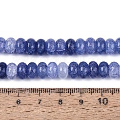 ガラスビーズ連売り  模造ソーダライト  ロンデル  染め  スチールブルー  8~8.5x4.5~5mm  穴：1~1.2mm  約155~159個/連  30.12~31.30インチ（76.5~79.5cm）&nbsp;X-GLAA-N059-5x8mm-18