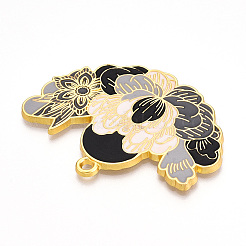 Rack Plating Alloy Enamel Big Pendants&nbsp;ENAM-N056-395-G