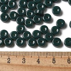 不透明色のガラスシードビーズ  コラム  ダークスレートグレー  6x3mm  穴：1.4mm  約2027個/ポンド&nbsp;SEED-E001-P3x6mm-03