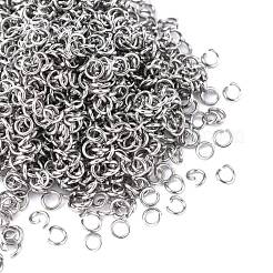 変色しにくい304ステンレススチール製オープン丸カン  ラウンド  ステンレス鋼色  21ゲージ  4x0.7mm  内径：2.6mm  約5000個/袋&nbsp;STAS-E011-4x0.7mm