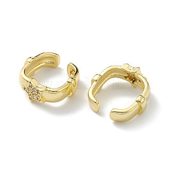 Clear Cubic Zirconia Star Cuff Earring&nbsp;EJEW-H135-05G