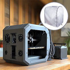 プリンター用家具用オックスフォード布製ダストカバー  銀  500x500x550mm&nbsp;AJEW-WH0248-640A