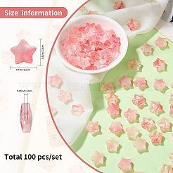 100Pcs Gradient Color Handmade Lampwork Beads&nbsp;DIY-SZ0010-51C