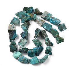 Raw Rough Natural Chrysocolla Beads Strands&nbsp;G-D101-A08
