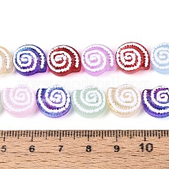 Half Baking Paint Transparent Glass Enamel Beads Strands&nbsp;GLAA-N061-03