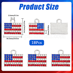 18Pcs Independence Day Alloy Pendants&nbsp;ENAM-SC0004-45