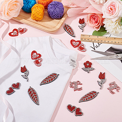 24Pcs 6 Style Valentine's Day Theme Appliques&nbsp;PATC-FG0001-68