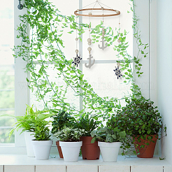 DIY ウッドビーズ風鈴セット  スレッダーを含む  針  粘着フックハンガー  スレッド  小麦&nbsp;DIY-WH0028-56