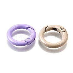 スプレー塗装された合金スプリングゲートリング  リング  ミックスカラー  20x5mm&nbsp;PALLOY-A022-01A