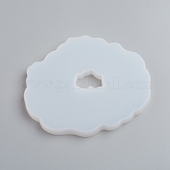 シリコンカップマット金型  レジン型  UVレジン用  エポキシ樹脂ジュエリー作り  ナゲット  ホワイト  105x129x12mm  インナーサイズ：101x123mm&nbsp;LS-DIY-G017-A07