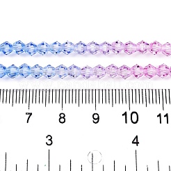 Gradient Color Baking Paint Glass Bead Strands&nbsp;LS-DGLA-A039-T4mm-A019