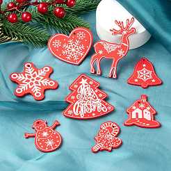 80Pcs 8 Style Wooden Pendants&nbsp;WOOD-LS0001-09