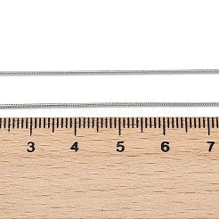 変色しない304ステンレススチールのスネークチェーンネックレス  カニカン付き  ステンレス鋼色  18.1インチ（46cm）  0.9mm&nbsp;NJEW-D285-02P