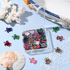 60Pcs 15 Styles Alloy Enamel Connector Charms&nbsp;ENAM-CJ0004-88