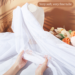 メッシュポリエステル生地  婦人服アクセサリー用  ホワイト  457x150x0.02cm&nbsp;DIY-WH0504-47B