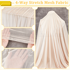 ポリエステルストレッチ生地  衣類用アクセサリー  ビスク  1650x0.3mm  5m / pc&nbsp;DIY-WH0110-05D