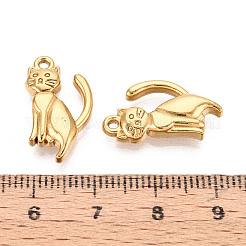 304ステンレスペンダント  猫  イオンプレーティング（ip）  18KGP本金メッキ  20.5x11.5x3.5mm  穴：1.2mm&nbsp;STAS-N114-44G