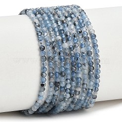 ナチュラル デビル ブルー アクアマリン ビーズ 連売り  多面カット  ラウンド  2mm  穴：0.5mm  約193~216個/連  15.43''~15.55''（39.2~39.5センチメートル）&nbsp;GG-CBA77FB-B06-2mm