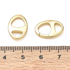 真鍮製のゲートリング留め金  オーバル  18KGP本金メッキ  16x11x2.5mm  穴：6x4mm&nbsp;KK-CBA50B0-40G