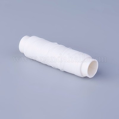 ラウンドワックスポリエステルツイストコード  マイクロマクラメコード  皮革プロジェクト用  製本  ホワイト  0.35mm  約43ヤード（40m）/ロール&nbsp;YC-L003-A-29-1