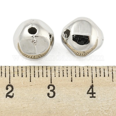 CCBプラスチックビーズ  プラチナ  異形  10mm  穴：2.3mm&nbsp;CCB-P013-25E-P-1
