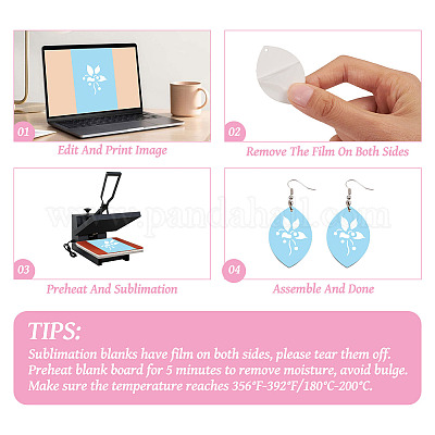 DIY Sublimation Blank Earring Making Kit&nbsp;DIY-SW0001-14-1